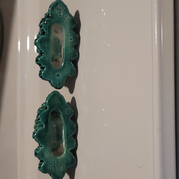 Vintage? Ceramic Christmas Tree Napkin Holder Pair - Picture 3 of 4